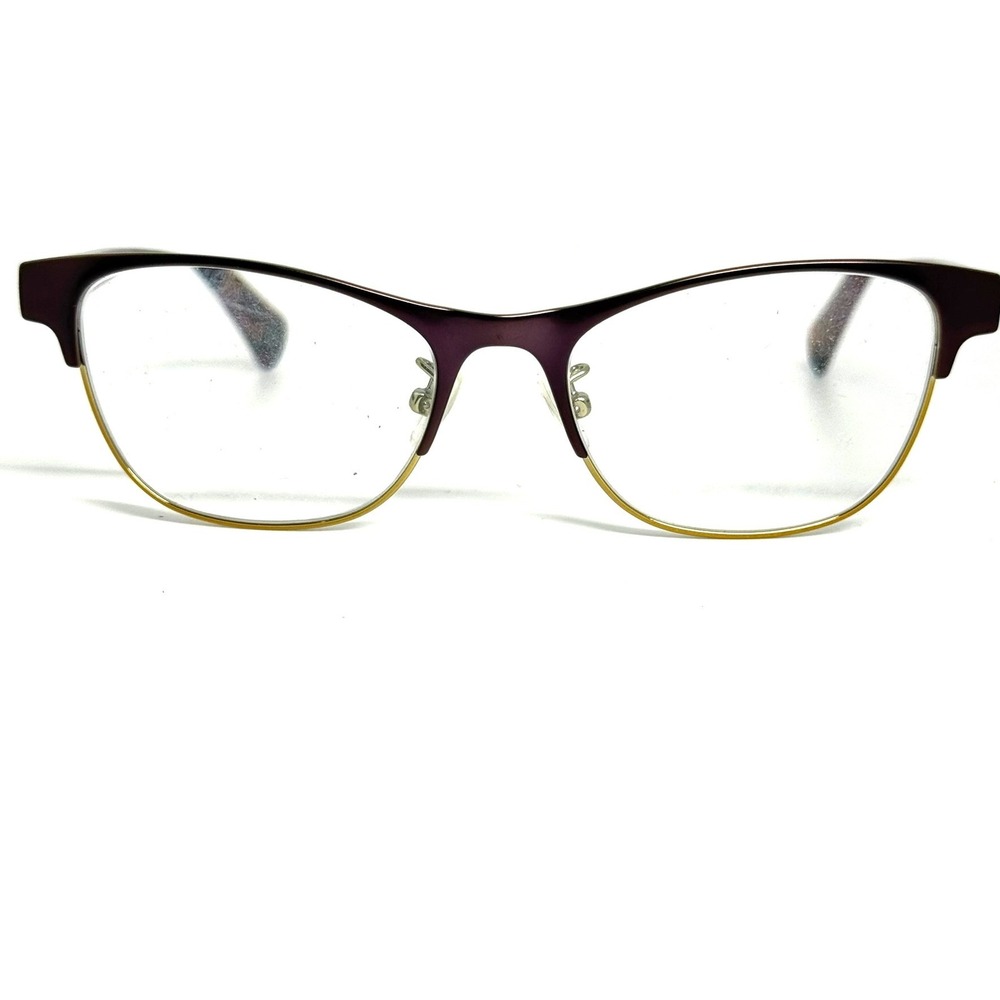 Coach HC 5074 9241 Satin Purple Gold Purple Confetti Cat Eye Eyeglass Frames